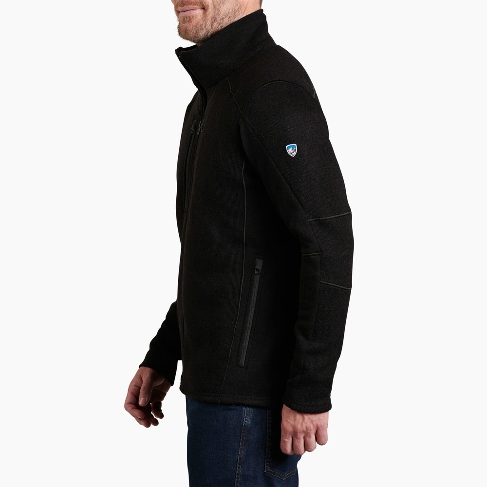 Kuhl Interceptr Fleece Jacket Mens Size L Full Zip Pockets Hybrid Hiking Black - Picture 2 of 11